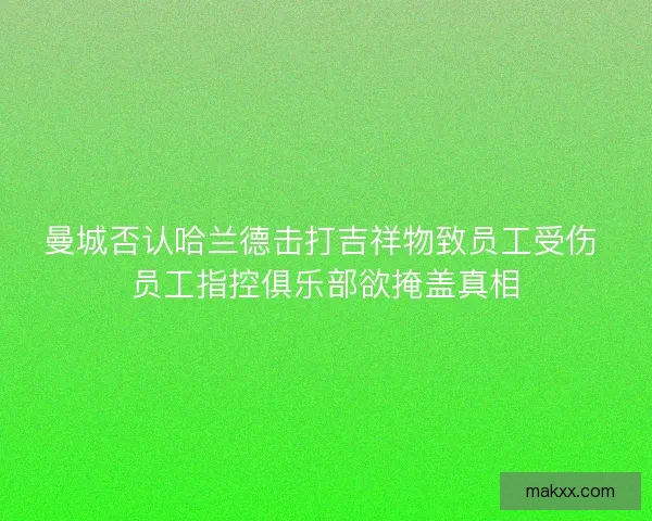 曼城否认哈兰德击打吉祥物致员工受伤 员工指控俱乐部欲掩盖真相 曼城否认哈兰德击打吉祥物致员工受伤 员工指控俱乐部欲掩盖真相